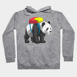 Panda as Hiker with Backpack Hoodie